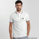 PORA210601 POLO  rayas cuello y mangas
