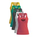 PACK 5 CAMISETA TIRANTES BASICA ESPALDA NADADOR ESTAMPADO LOGO LOKY